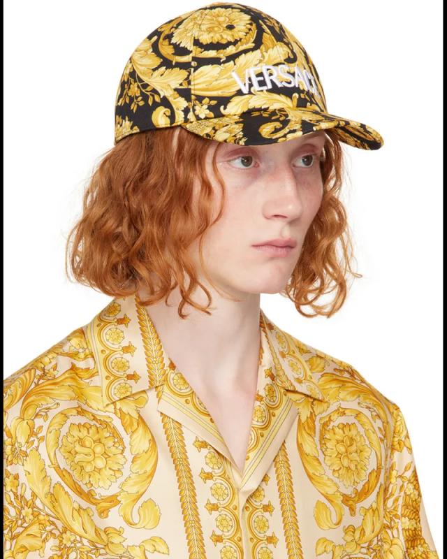 Black versace cap sales