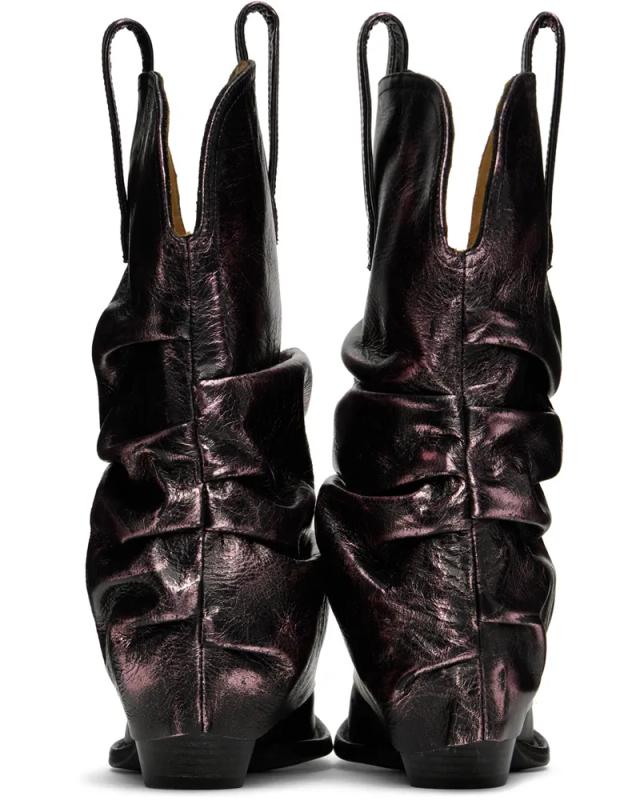 Black low cowboy boots sales