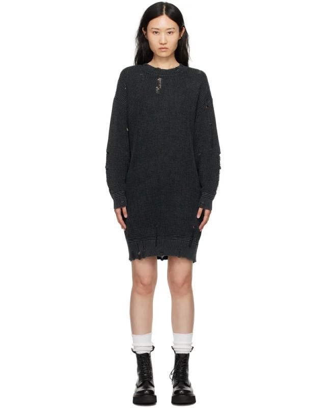 Black oversized sweater dress sales