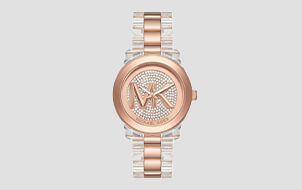 Michael Kors Damenuhr Silber und Rosegold