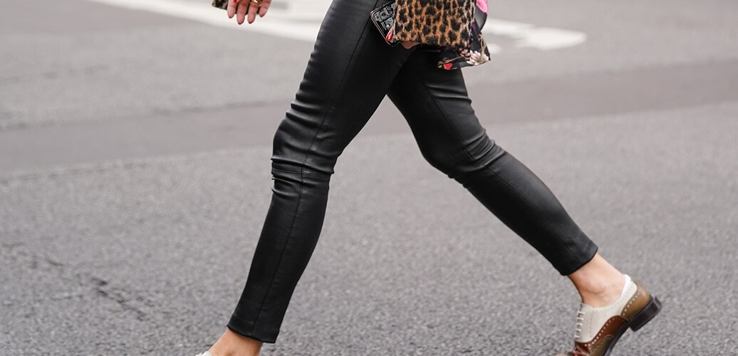 Leder-Leggings-Style