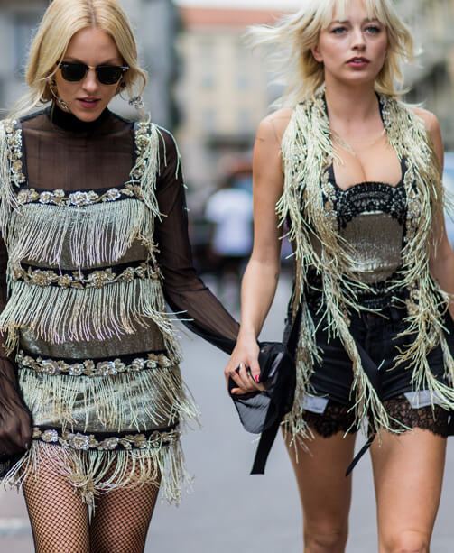 Metallic Kleider - so tragen Sie den Trend im Winter 2021/22